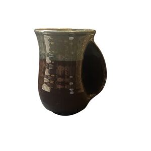 Neher Pottery - Clay In Motion - Right Hand Warmer Mug, Signed 2016- Coffee Tea